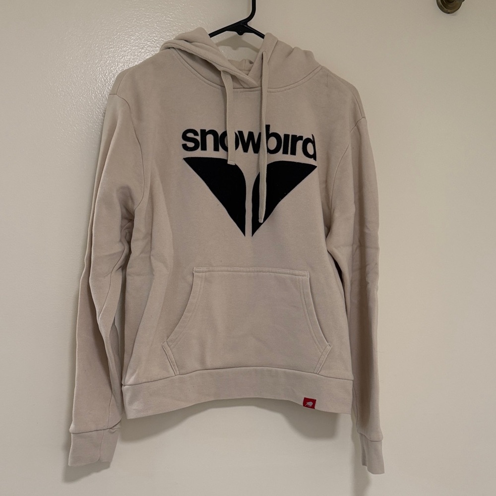 Snowbird Beige Hoodie with Black Logo